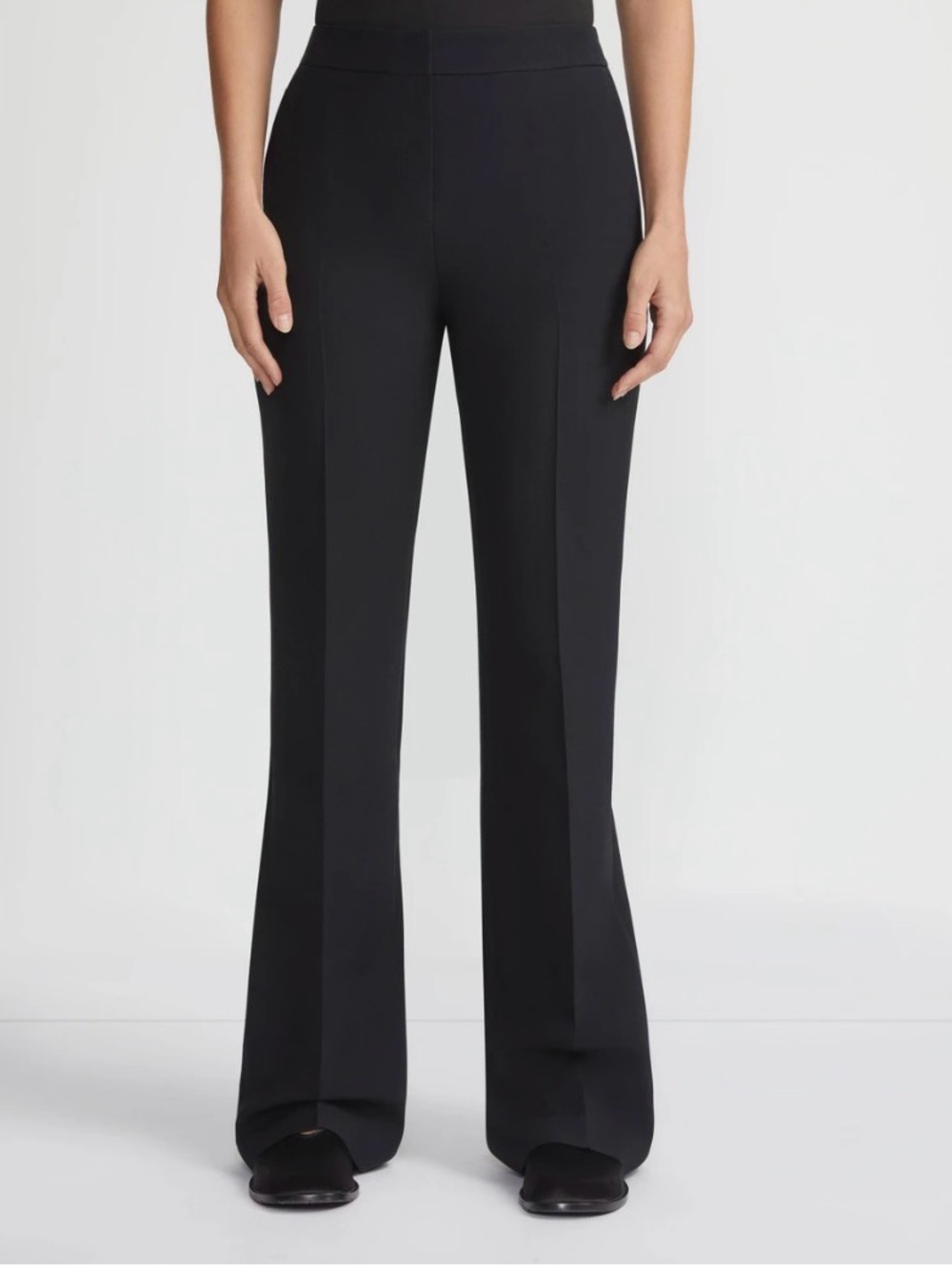 Lafayette 148 New York Bleecker Black Straight-Leg Dress Pants